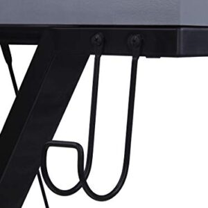 OSP Home Furnishings Checkpoint Battlestation L Shaped Gaming Desk with RGB LED Lights, Black