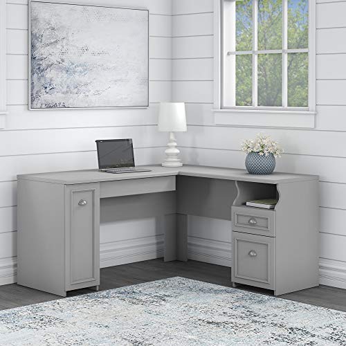 Bush Furniture Fairview L Desk, 60W, Cape Cod Gray