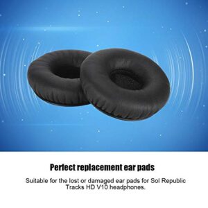 Earpad Replacement Headphone Pads, Replacement Parts for Earphone Pads Memory Foam Headphones Cushion for Sol Republic Tracks HD V10 Earphones, Simple Design for Easy Installation. (Black)