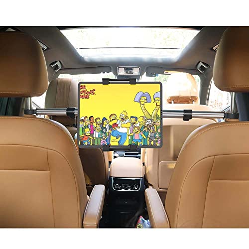 woleyi Car Tablet Mount, Headrest Tablet Holder for 4.7-12.9 in iPad Smartphone, Car Back Seat Between Tablet Stand for iPad Pro Air Mini, Samsung Tab, Fire HD, Long Road Trip Essentials for Kids