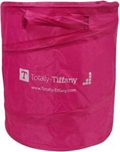 totally tiffany popc-649 totally tiffany-12 pop up trash can-pink, one size