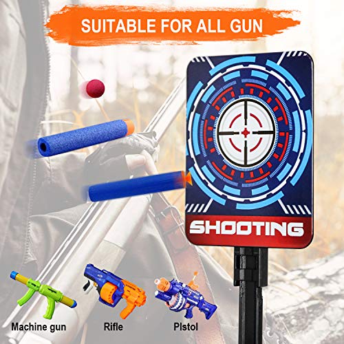 Electronic Shooting Target Scoring Auto Reset Digital Targets for Nerf Guns Toys with a Support Cage & Net, Christmas Birthday Gifts Toy for Kids-Boys & Girls