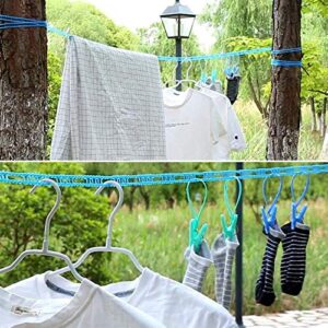 The Garnish Gripper Non-Slip Clothesline 3 Pieces Portable Adjustable Dryer Line Windproof Non-Slip Clothesline for Camping Travel Indoor Outdoor Product