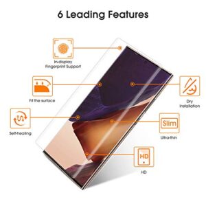 OMOTON [4 pack Samsung Galaxy Note 20 Ultra Screen Protector - TPU Film Screen Protector for Galaxy Note 20 Ultra 6.9 Inch, 2020 [High Definition] [Bubble Free] [Anti-scratch] [Anti-Fingerprint]