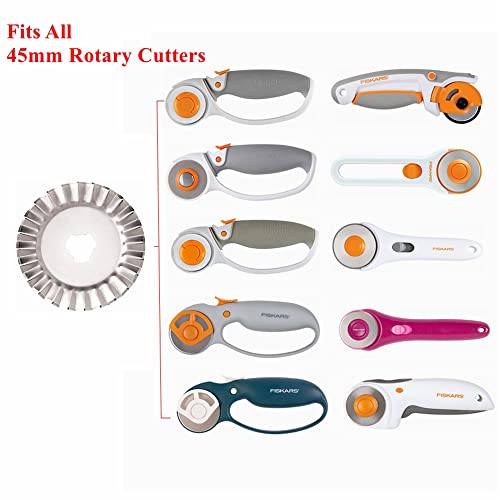 Rotary Cutter Blades Fits Olfa,Fiskars,DAFA by JOMOSART,45mm/60mm Blades Rotary Cutter Replacement Blades for Quilting Scrapbooking Sewing Arts Crafts,Truecut Replacement for Quilting Fabric,Paper etc