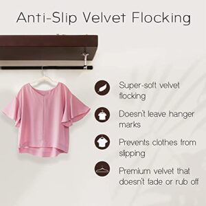 Sleek Pick Premium Velvet Hangers, Ivory, 60 Pack, 9.2” x 17.4” Non-Slip Felt Hangers, Heavy Duty Ultra Slim Clothes Hangers, Space-Saving Pants Hangers, Rotatable Hooks, Contoured & Notched Shoulders