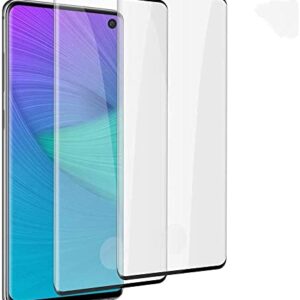 ToneGod 2 Pack Galaxy S10 Screen Protector, [Bubble Free] [High Definition] Anti-Scratch [Case Friendly] 3D Curved Screen Protector Compatible Galaxy S10