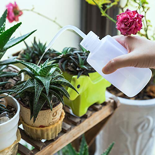 Oubest Squeeze Washing Bottle Succulent Watering Bottle 500ml Water Squirt Irrigation Bottle Squeeze Sprinkling Can Plastic Wash Plant Bottle 2pc