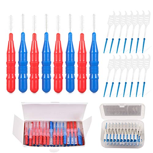 250pcs Interdental Brush Dental Floss Silicone Toothpicks Soft-Dental Floss Teeth Stick Double-ended Toothpick