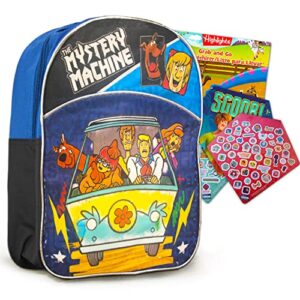 scooby-doo mini backpack for boys girls toddler preschool ~ deluxe 11" scooby backpack with stickers (scooby school supplies bundle)