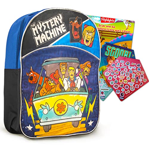 Scooby-Doo Mini Backpack for Boys Girls Toddler Preschool ~ Deluxe 11" Scooby Backpack with Stickers (Scooby School Supplies Bundle)