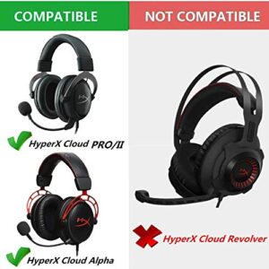 Replacement EarPad Cups Cushion Compatible with HyperX Cloud II Cloud Pro HyperX Cloud Alpha Headset Earmuffs Pillow (Black1)