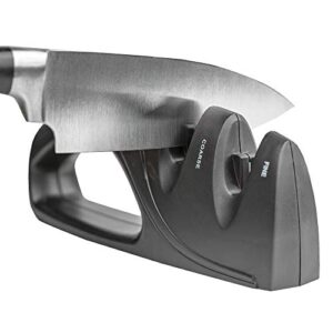 knife sharpeners 2 stage sharpener kitchen sharpening kit comfortable grip handle tool exultimate