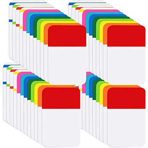 KIMCOME File Index Tabs 1 Inch Sticky Flags 960 Pcs, Colored Page Markers Self Adhesive, Repositionable Note Tabs for Documents, Books, Paper, Notebooks, Filing and Folders [24 Sets, 10 Colors]