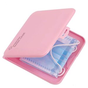 mask storage case portable mask case masks organizer for recyclable, dust mask storage box for pollution prevention 1 pack (pink)