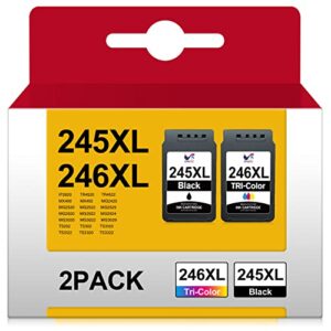 onlyu compatible replacement for canon ink cartridges 245 246 xl pg 245 cl 246 245xl 246xl for pixma mx490 mx492 tr4500 tr4520 mg2522 mg2922 mg2520 mg2920 ts3100 ts3122 ts3300 printer (black color)
