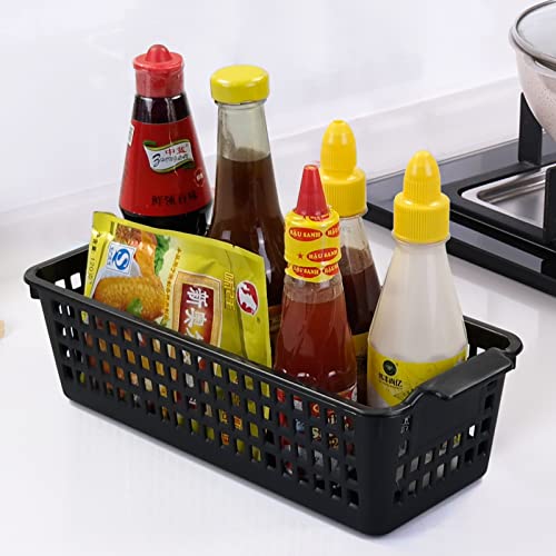 Jandson Slim Plastic Basket Storage Basket, 6 Packs