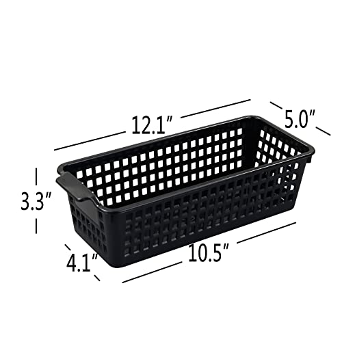 Jandson Slim Plastic Basket Storage Basket, 6 Packs