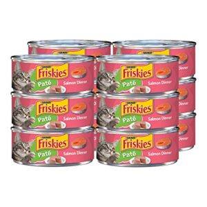 purina friskies salmon dinner pate wet cat food, 5.5 oz. cans (pack of 12)