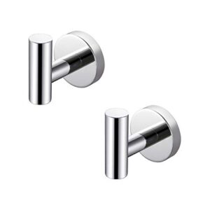 kenivix 2 pcs bathroom towel hook coat/robe clothes hooks kitchen wall hanging hooks wall mount sus 304 stainless steel polished steel