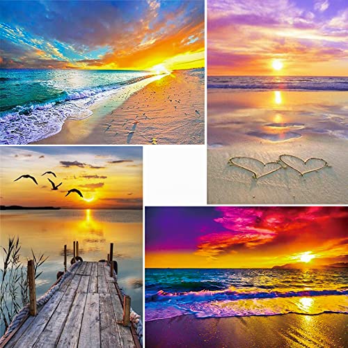 JOINAP Diamond Painting Kits for Adults Full Drill 5D Diamond Art Kit for Home Wall Decor, 12x16 inch (4 Pack)