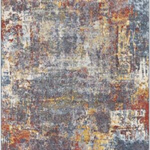 Artistic Weavers Eira Modern Abstract Area Rug,6'7" x 9',Blue/Orange