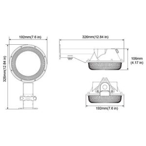 NATURALED 25 watt -120-277volt - Outdoor LED Barn Light Dusk-to-Dawn Security Yard Light with Photocell - 4000K, Set of 4