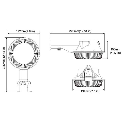 NATURALED 25 watt -120-277volt - Outdoor LED Barn Light Dusk-to-Dawn Security Yard Light with Photocell - 4000K, Set of 4