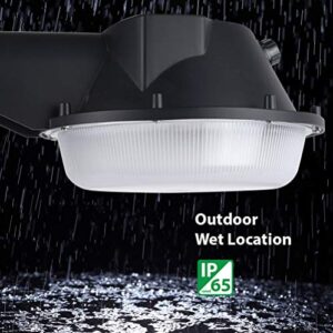 NATURALED 25 watt -120-277volt - Outdoor LED Barn Light Dusk-to-Dawn Security Yard Light with Photocell - 4000K, Set of 4