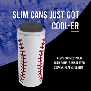 Urbanifi Slim Hard Seltzer Cooler Insulated Drink Stainless Steel Double Walled Tumbler Sleeve for 12 OZ Skinny Can, Water Bottle or Soda Gifts (Black)