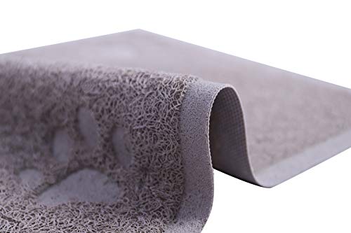 Darkyazi Cat Litter Box Mat for Floor Litter Trapping Mat Non-Slip Backing, Scatter Control, Easy Clean, Water Resistant, Soft on Paws (15.75" x 11.75",Gray Sand)