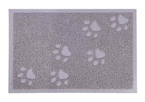 darkyazi cat litter box mat for floor litter trapping mat non-slip backing, scatter control, easy clean, water resistant, soft on paws (15.75" x 11.75",gray sand)