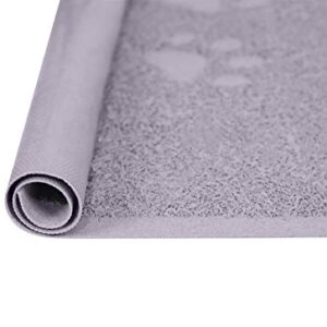 Darkyazi Cat Litter Box Mat for Floor Litter Trapping Mat Non-Slip Backing, Scatter Control, Easy Clean, Water Resistant, Soft on Paws (15.75" x 11.75",Gray Sand)