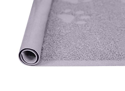 Darkyazi Cat Litter Box Mat for Floor Litter Trapping Mat Non-Slip Backing, Scatter Control, Easy Clean, Water Resistant, Soft on Paws (15.75" x 11.75",Gray Sand)