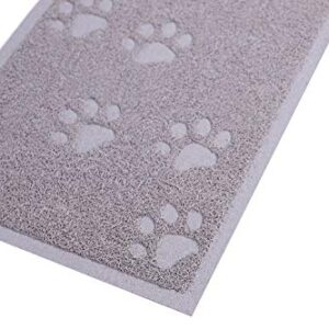 Darkyazi Cat Litter Box Mat for Floor Litter Trapping Mat Non-Slip Backing, Scatter Control, Easy Clean, Water Resistant, Soft on Paws (15.75" x 11.75",Gray Sand)