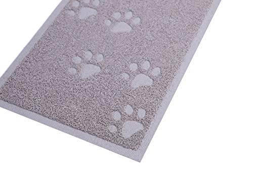 Darkyazi Cat Litter Box Mat for Floor Litter Trapping Mat Non-Slip Backing, Scatter Control, Easy Clean, Water Resistant, Soft on Paws (15.75" x 11.75",Gray Sand)