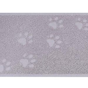 Darkyazi Cat Litter Box Mat for Floor Litter Trapping Mat Non-Slip Backing, Scatter Control, Easy Clean, Water Resistant, Soft on Paws (15.75" x 11.75",Gray Sand)