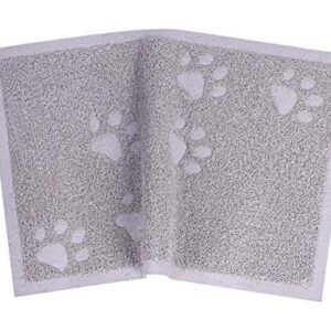 Darkyazi Cat Litter Box Mat for Floor Litter Trapping Mat Non-Slip Backing, Scatter Control, Easy Clean, Water Resistant, Soft on Paws (15.75" x 11.75",Gray Sand)