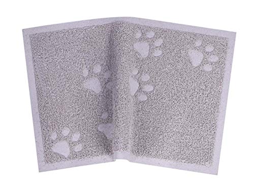 Darkyazi Cat Litter Box Mat for Floor Litter Trapping Mat Non-Slip Backing, Scatter Control, Easy Clean, Water Resistant, Soft on Paws (15.75" x 11.75",Gray Sand)