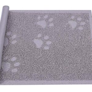 Darkyazi Cat Litter Box Mat for Floor Litter Trapping Mat Non-Slip Backing, Scatter Control, Easy Clean, Water Resistant, Soft on Paws (15.75" x 11.75",Gray Sand)