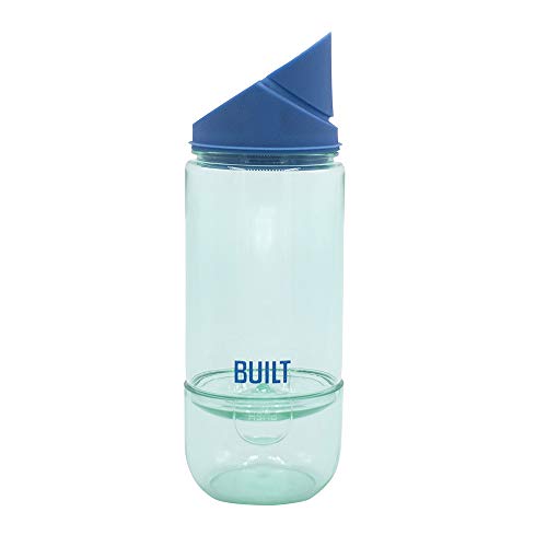 BUILT 12 Ounce Tidbit On The Go Snack Container Blue Tint 5269892