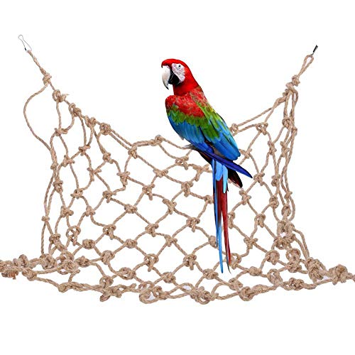 Toy for Budgie Bird Climbing, Playground Climbing Rope Frame Bird Playground Suspension Bridge Bird Cage Accessories Rocking Toy for Parrot Budgie Cockatiel Conure Lovebird