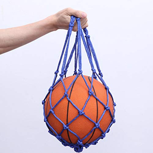 Garneck Mesh Storage Bag 3pcs Sports Net with Handle Nylon Drawstring Single Bag Volleyball Soccer Basketball Holder Carrier Football Pocket Organizer Pouch Pocket Organizer Pouch Mesh Ball Bag