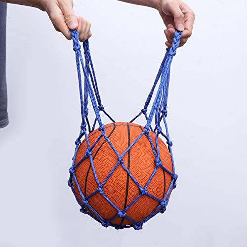 Garneck Mesh Storage Bag 3pcs Sports Net with Handle Nylon Drawstring Single Bag Volleyball Soccer Basketball Holder Carrier Football Pocket Organizer Pouch Pocket Organizer Pouch Mesh Ball Bag