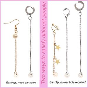 Anti-Lost Earrings Hook for Airpods,AirPods Pro Anti Lost Ear Clips Pendant for Women and Girls,Earring Hanging Chain for Airpods Suitable for Hiking/Jogging/Working/Running/Gym -5 Pairs