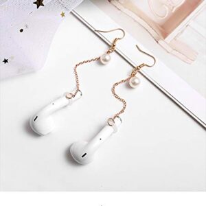 Anti-Lost Earrings Hook for Airpods,AirPods Pro Anti Lost Ear Clips Pendant for Women and Girls,Earring Hanging Chain for Airpods Suitable for Hiking/Jogging/Working/Running/Gym -5 Pairs