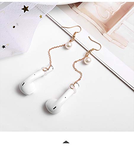 Anti-Lost Earrings Hook for Airpods,AirPods Pro Anti Lost Ear Clips Pendant for Women and Girls,Earring Hanging Chain for Airpods Suitable for Hiking/Jogging/Working/Running/Gym -5 Pairs