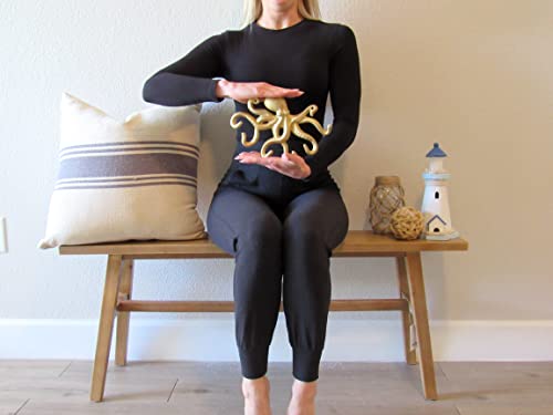 Wallcharmers Gold Octopus Key, Leash, & Towel Holder | Nautical Home & Wall Decor