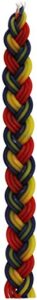 majestic giftware braided havdalah candle bees wax multi-color -13"