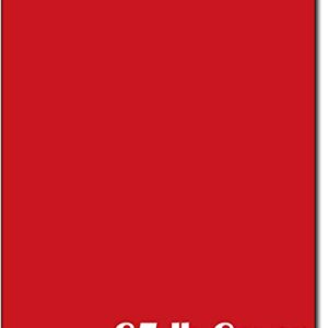 65lb Cover Cardstock Paper - 8.5 x 11 inch - 25 Sheets (Holiday Red)